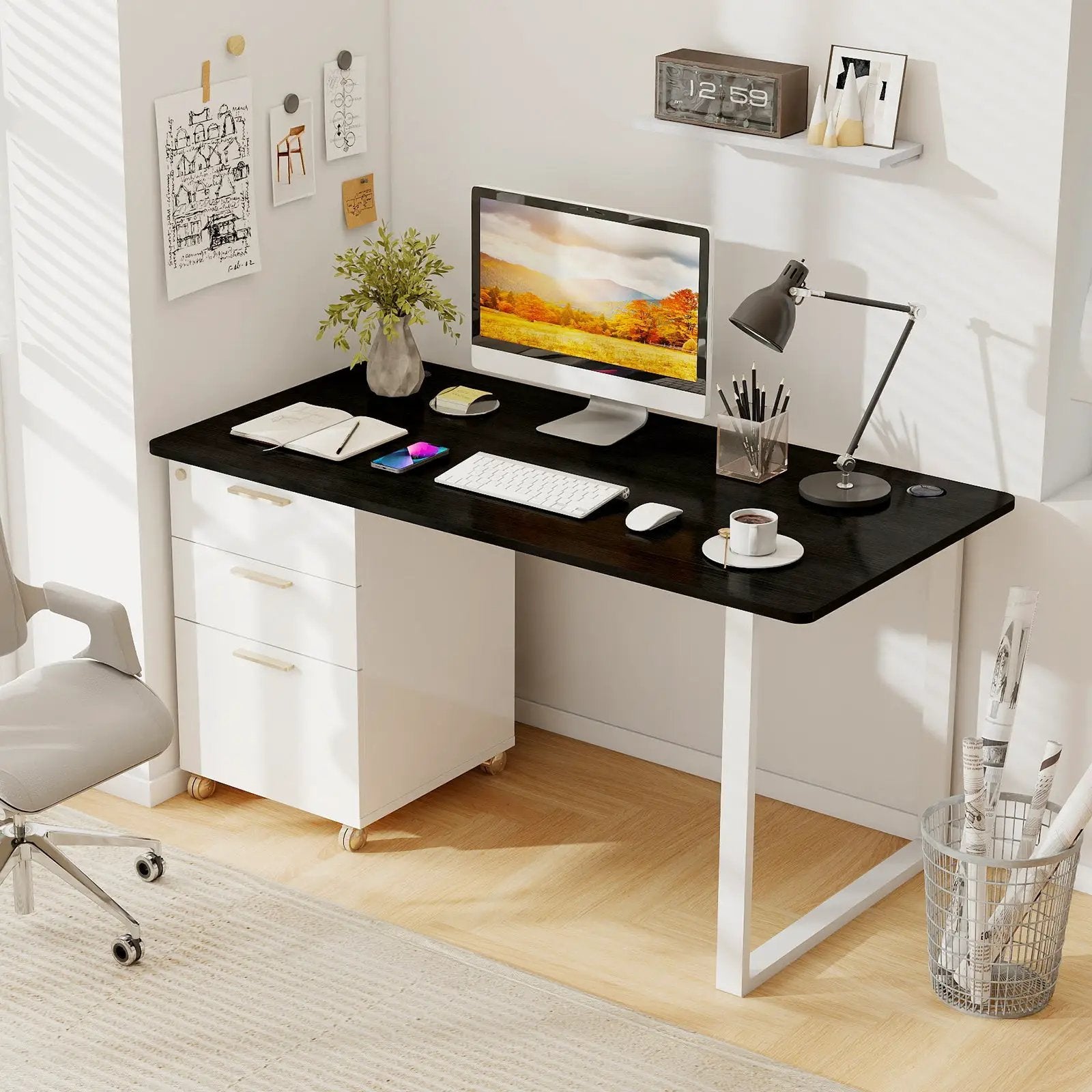 58 Inch x 28 Inch Universal Tabletop for Standard and Standing Desk Frame by DirectDeals