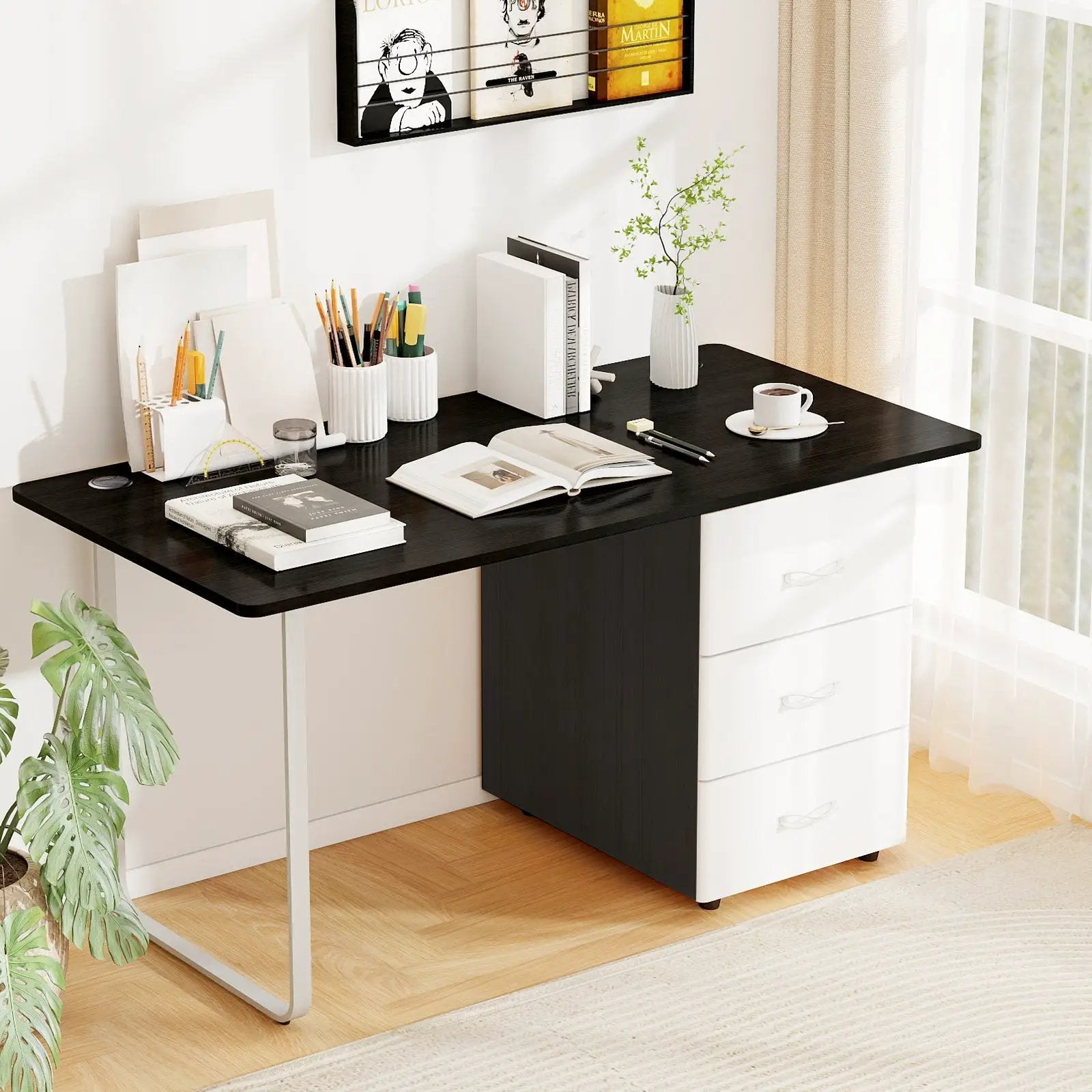 58 Inch x 28 Inch Universal Tabletop for Standard and Standing Desk Frame by DirectDeals