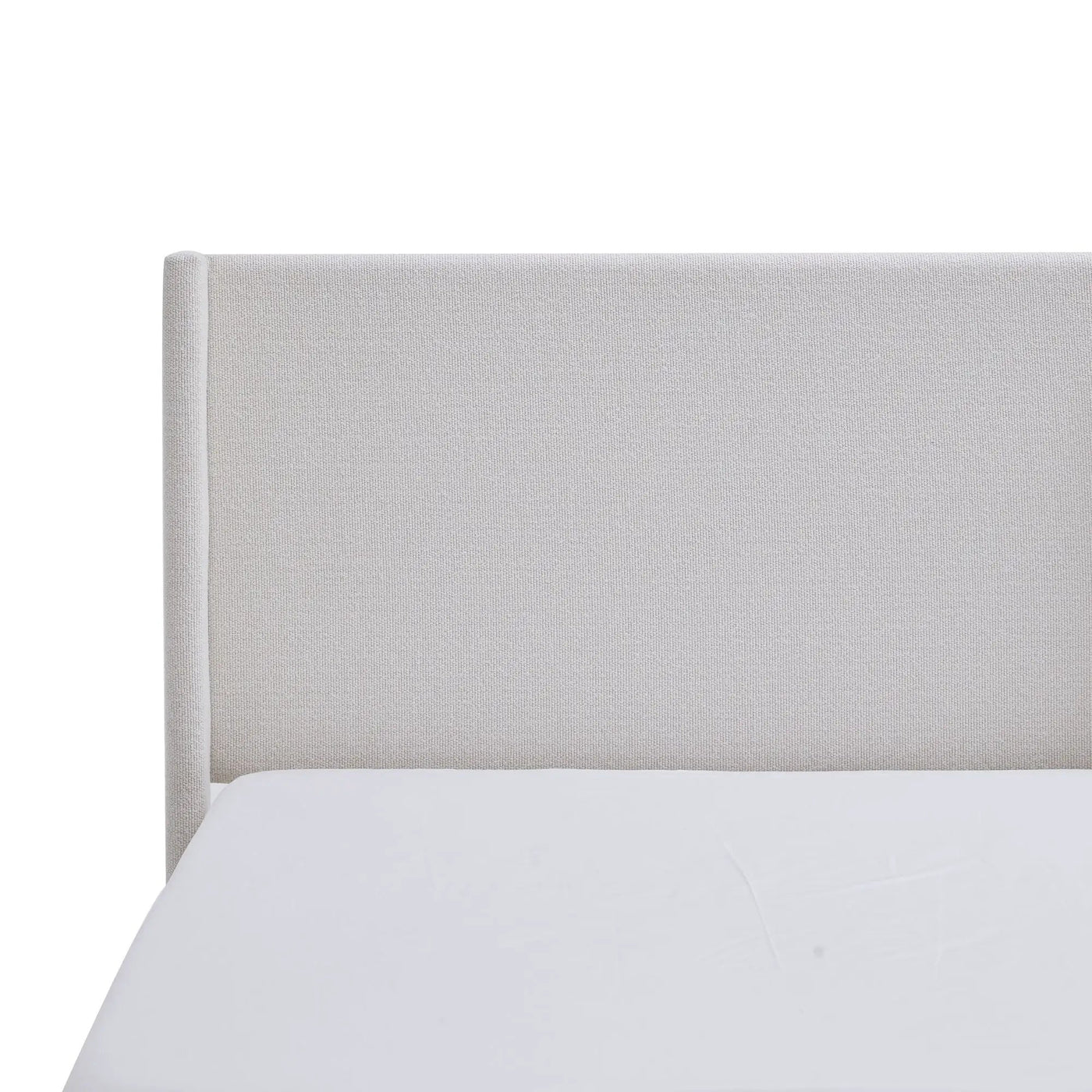 Hosford - Minimalist Upholstered Wingback Bed With Wood Base Platform by HouseOfZazla