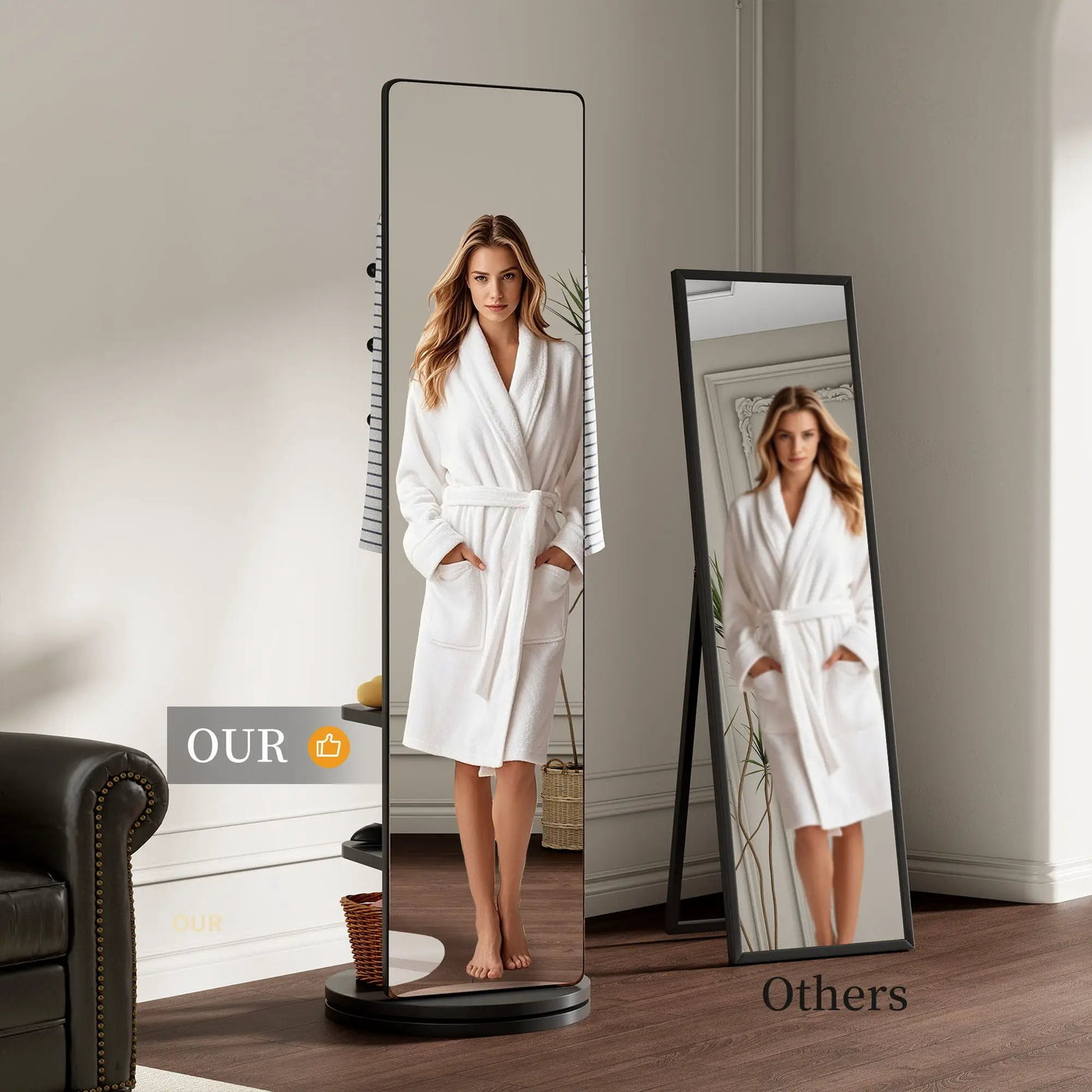 3 In 1 Multifunctional Full-Length Clothing Mirror by HouseOfZazla