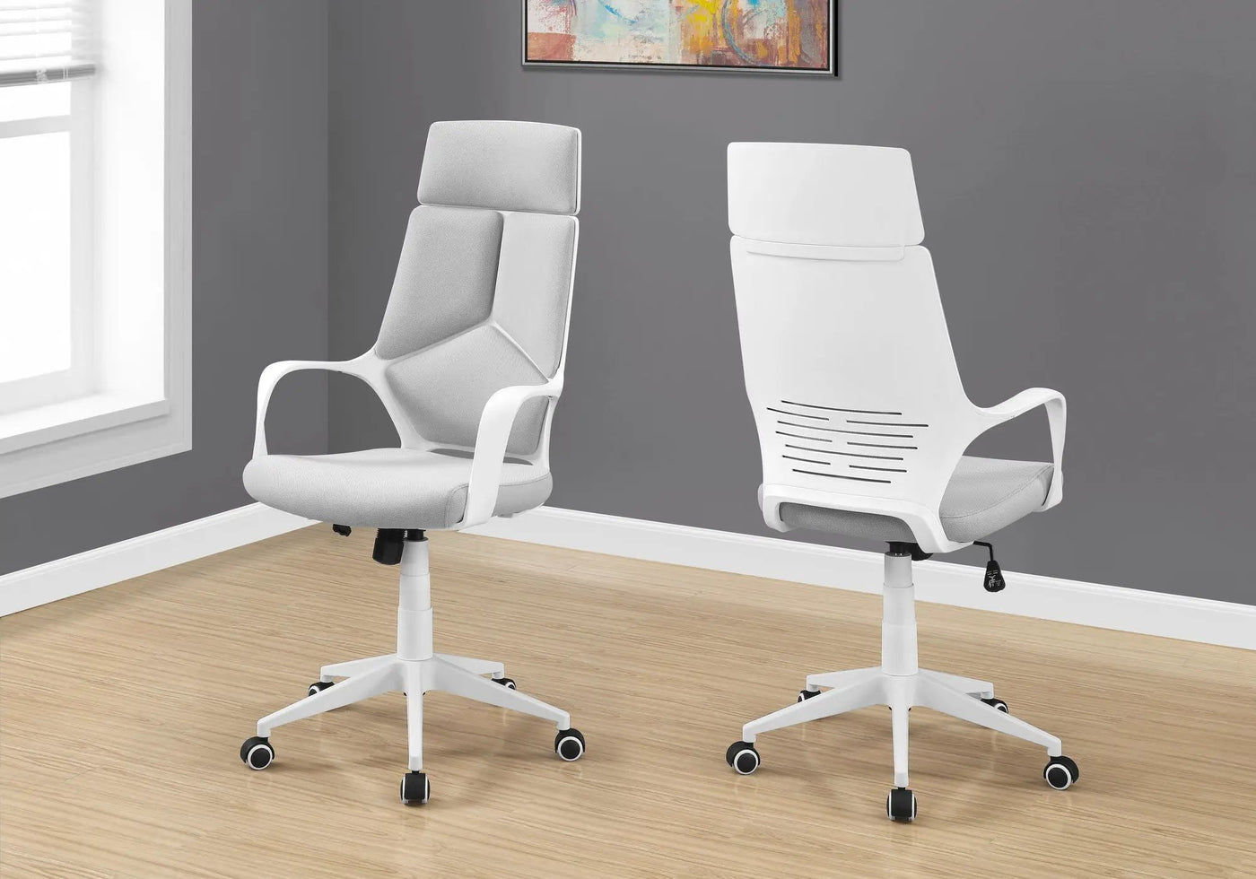 Office Swivel Chair, Adjustable Height, Ergonomic, Armrests, Contemporary & Modern by HouseOfZazla