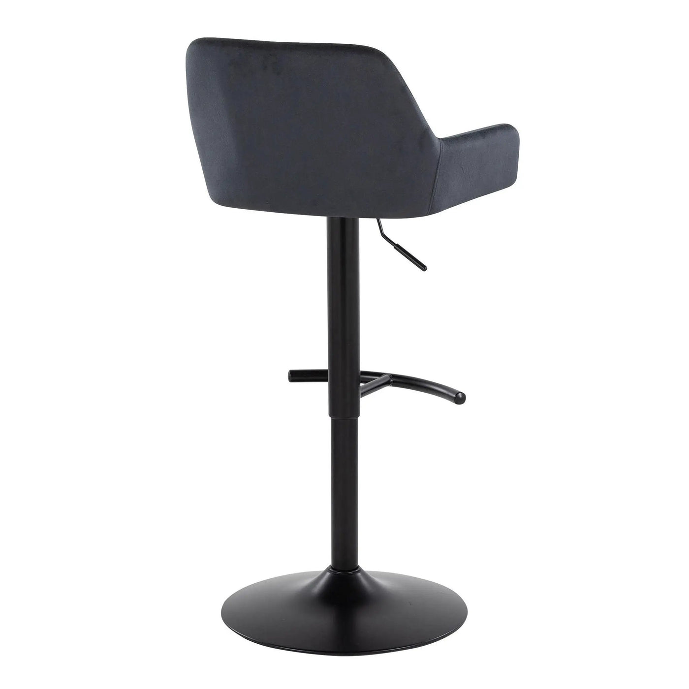 Daniella - Contemporary Adjustable Barstool With Swivel With Rounded T Footrest (Set of 2) by HouseOfZazla