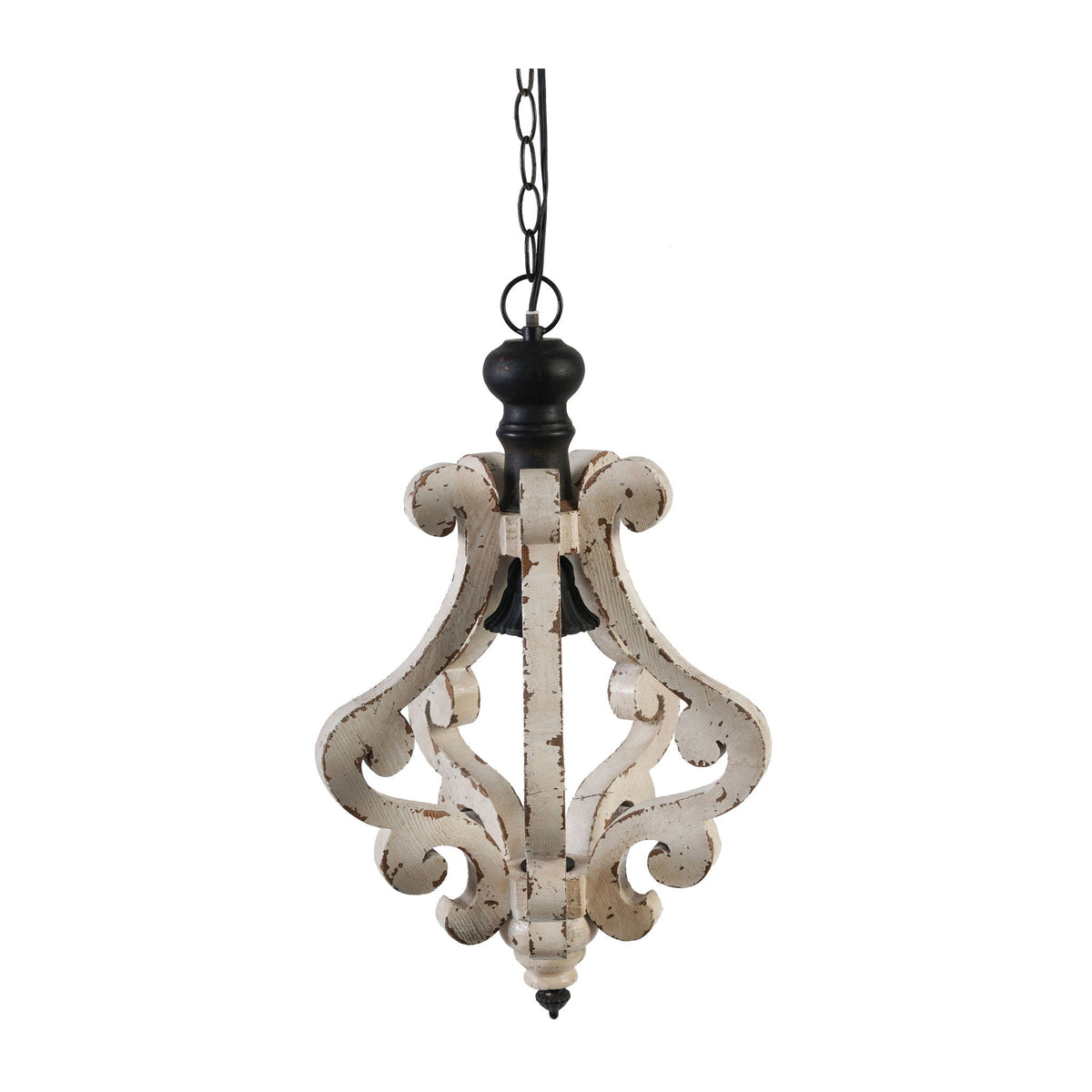 Farmhouse Chandeliar Distressed Pendant Chandelier - Antique Cream, photo 5 of 10