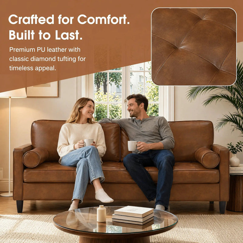 Classic Design Leather Couch by HouseOfZazla