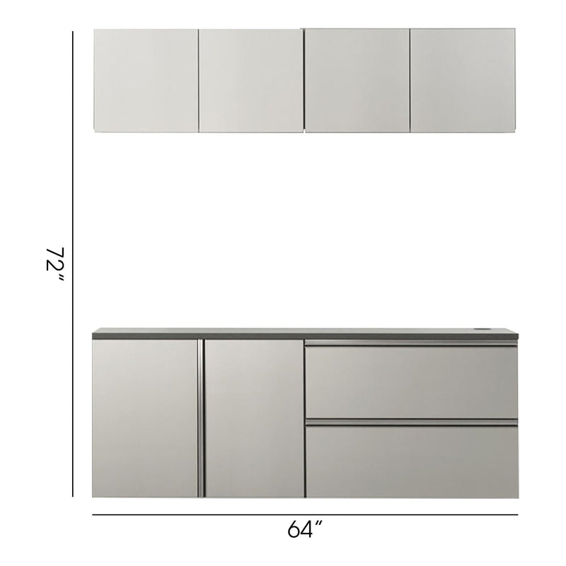 Nova Series - Garage Cabinet Set C - Metallic Gray by HouseOfZazla