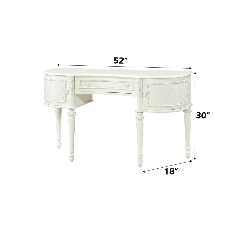 Dorothy - Vanity Desk & Mirror - Ivory by Unique Piece Furniture