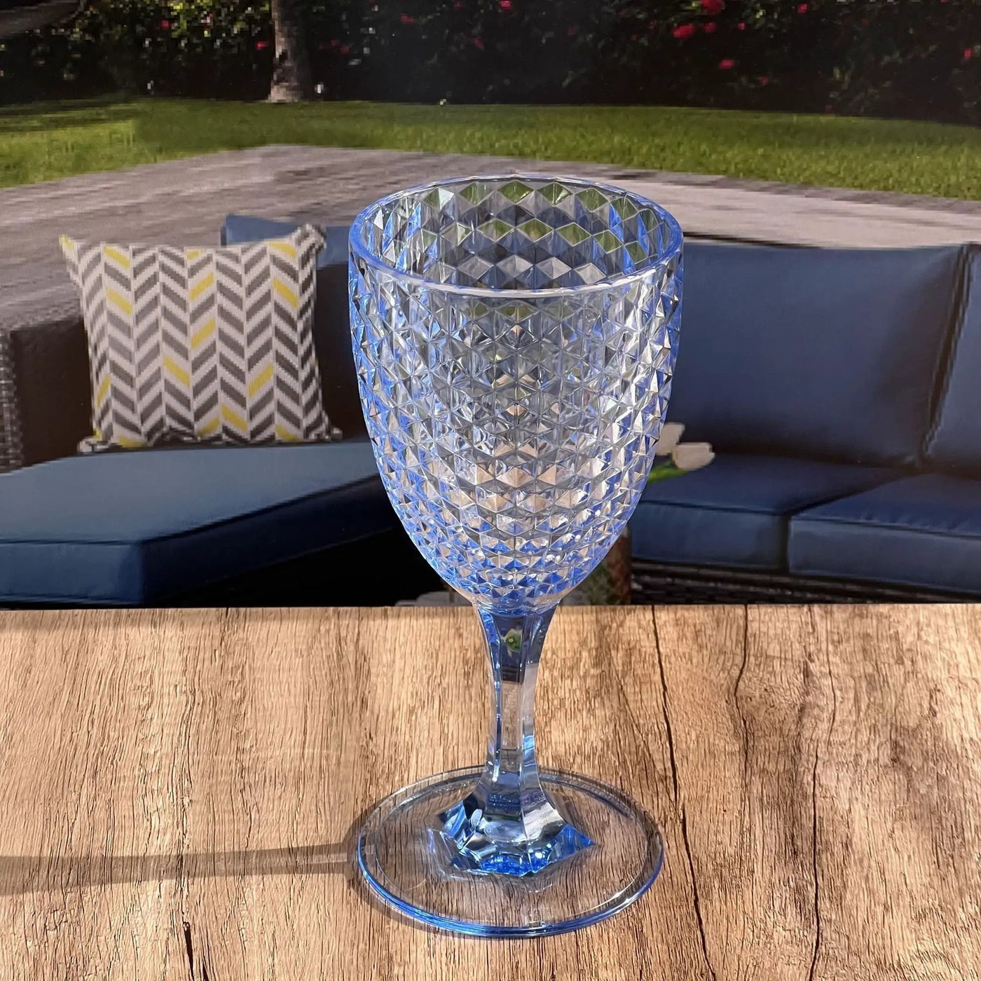 Diamond Cut Plastic Wine Glasses (Set of 4) by HouseOfZazla