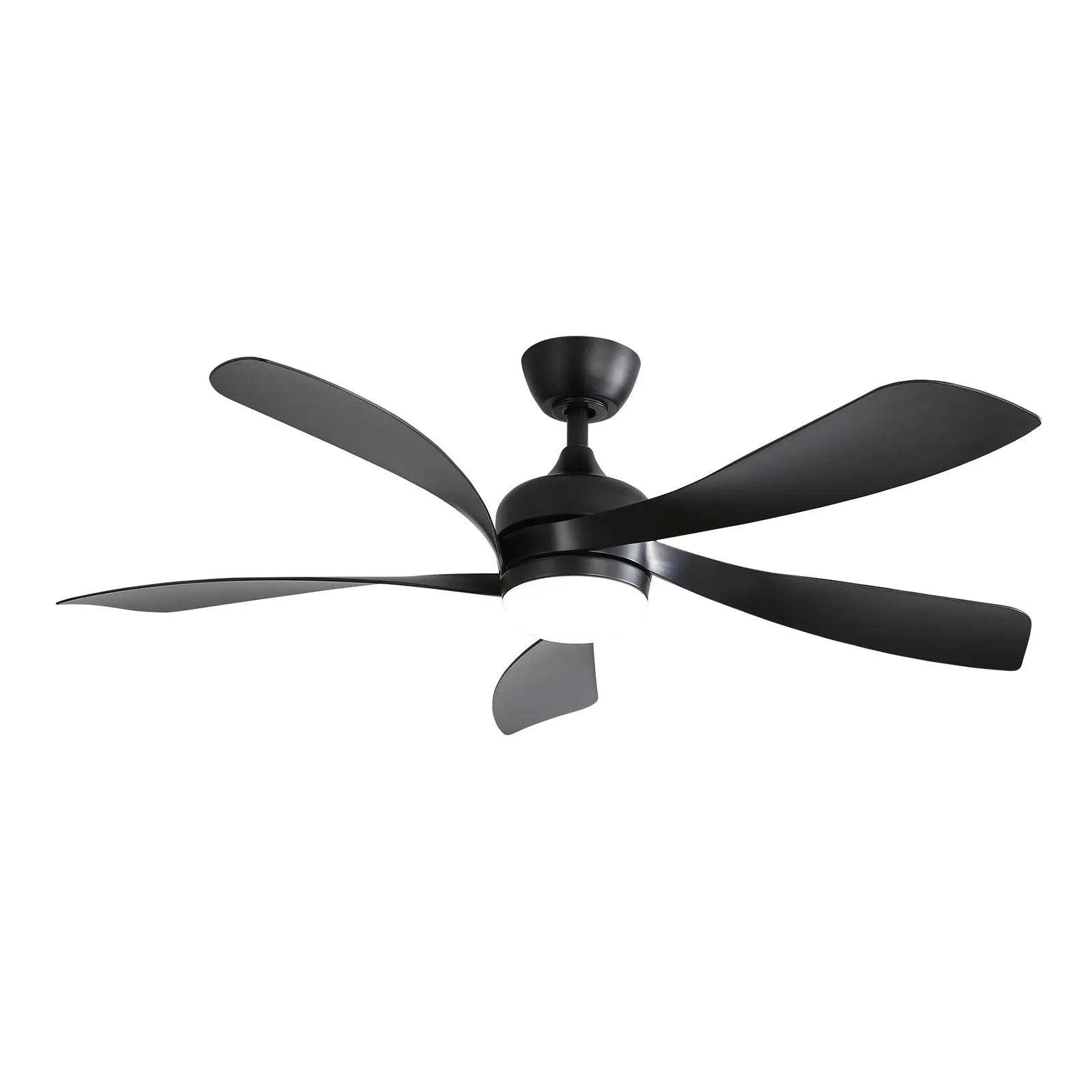 Ceiling Fan With 3-Color Dimmable LED Light and Remote Control - Black by HouseOfZazla
