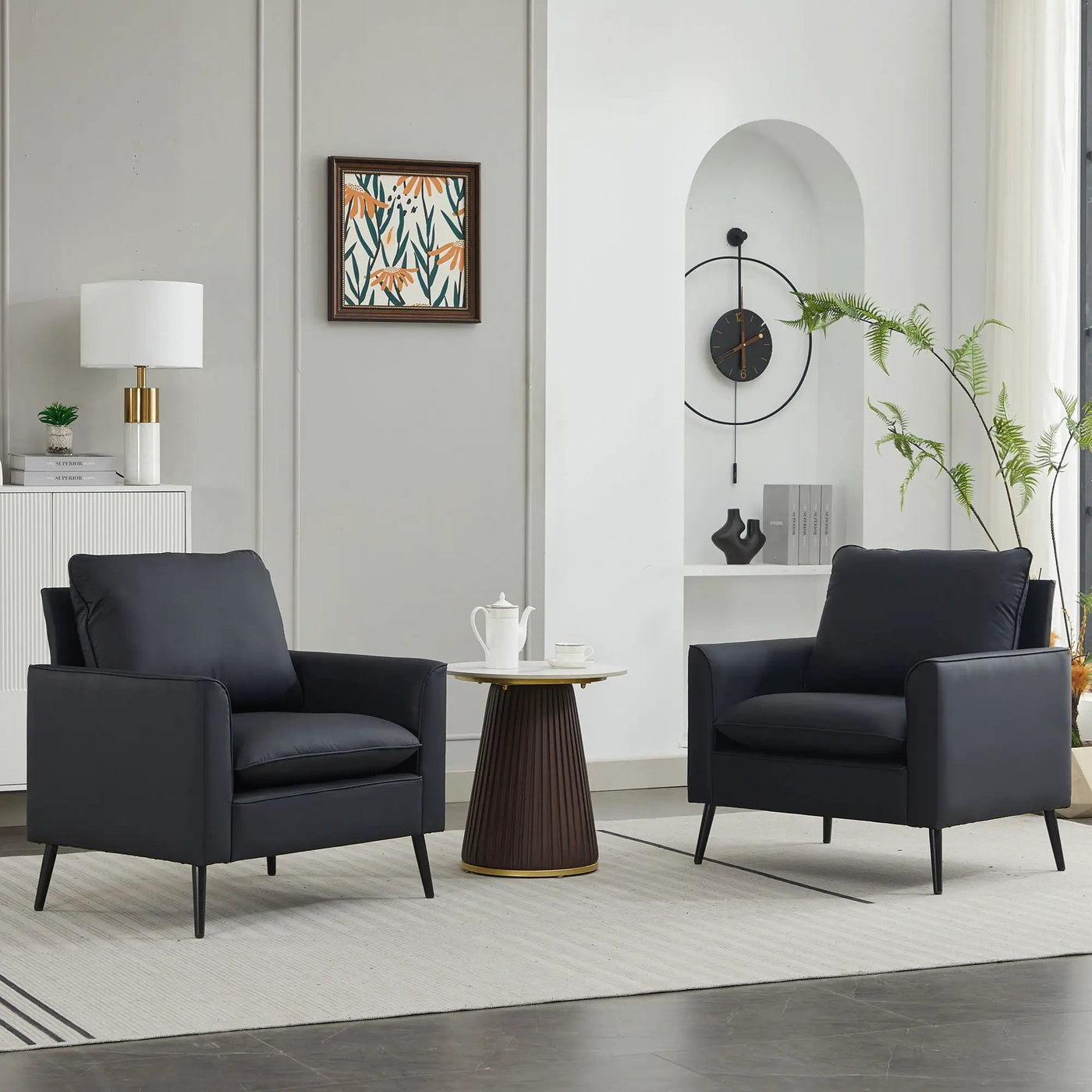 Nordic Retro Light Luxury Upholstered Sofa Chair by HouseOfZazla
