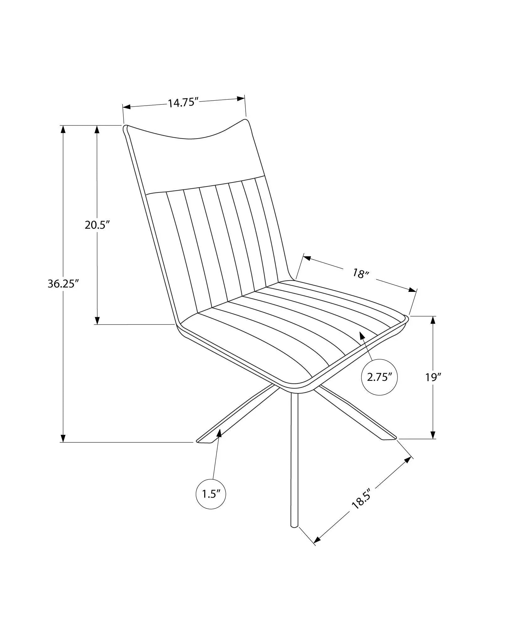 Dining Chair, Side, Upholstered For Dining Room, Modern by Unique Piece Furniture