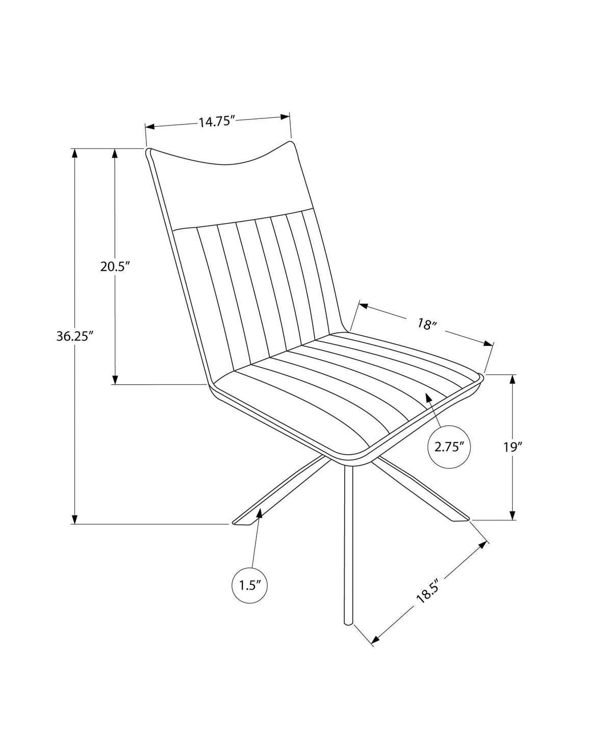 Modern Upholstered Dining Chair for Dining Room, photo 8 of 12