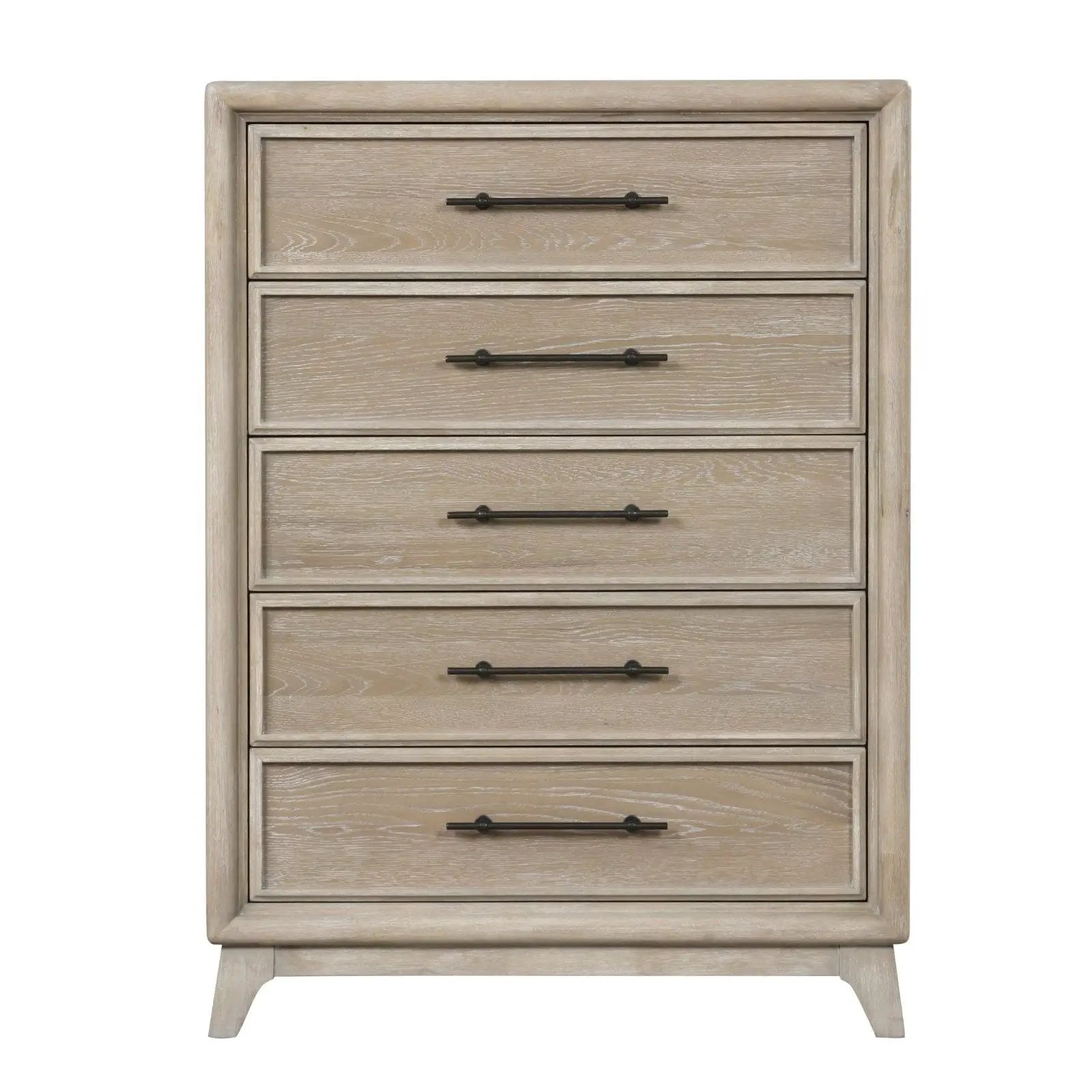 1 Piece Chest With Handles, Angled Legs, Ball Bearing Glides - Oak by Unique Piece Furniture