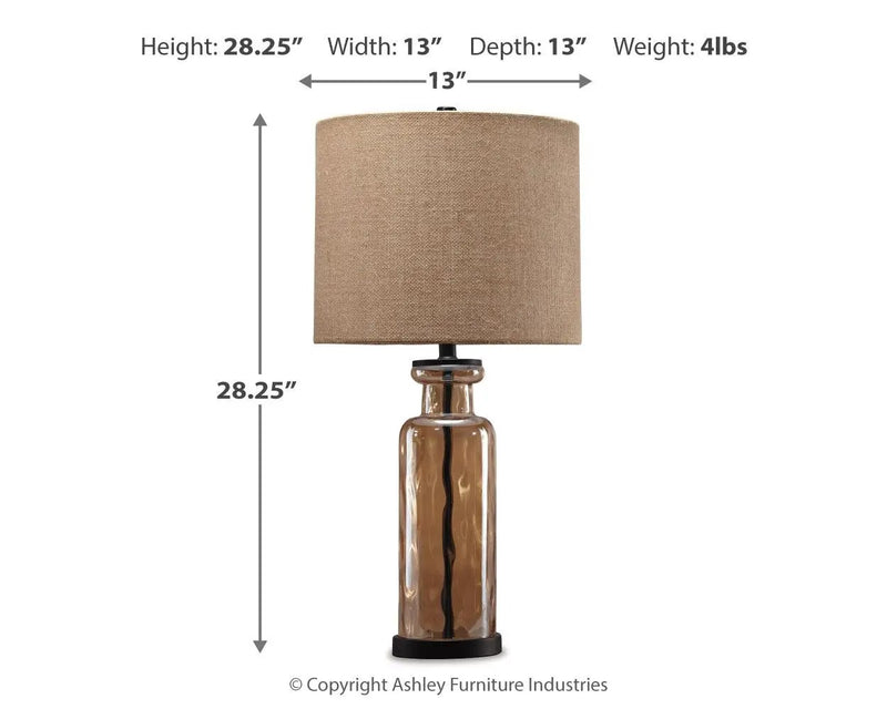 Laurentia - Glass Table Lamp - Champagne by Unique Piece Furniture