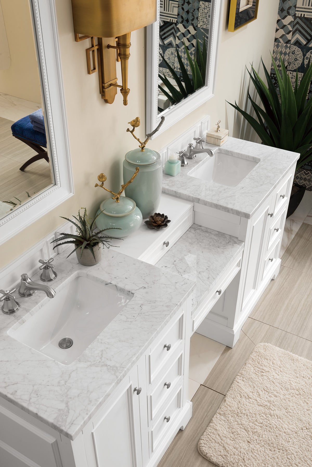 James Martin De Soto 82" Double Bathroom Vanity, Bright White, view 5