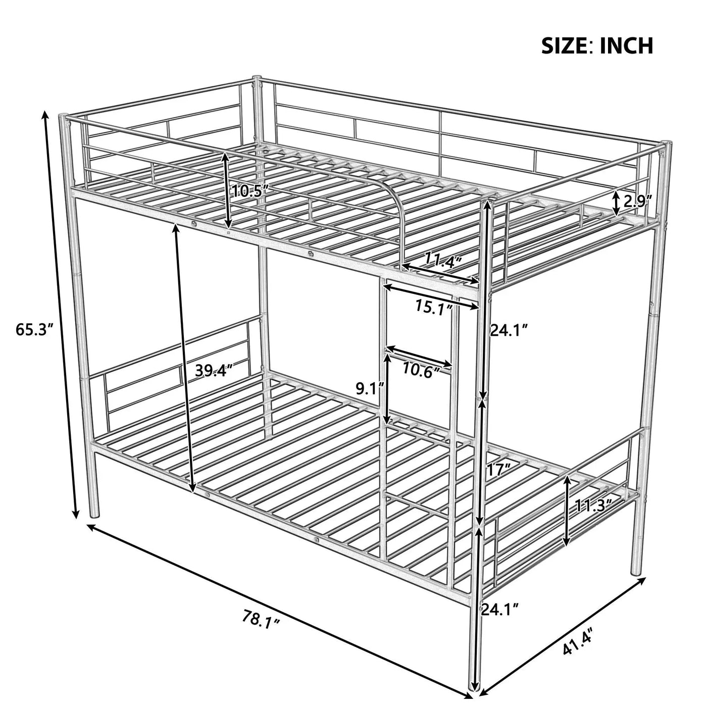 Steel Construction Bunk Bed by HouseOfZazla