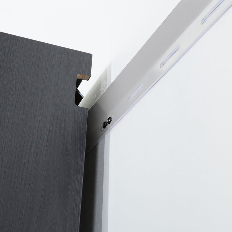 Astro Series - Wall Storage Cabinet With Soft Closing Drawers - Metallic Gray by HouseOfZazla