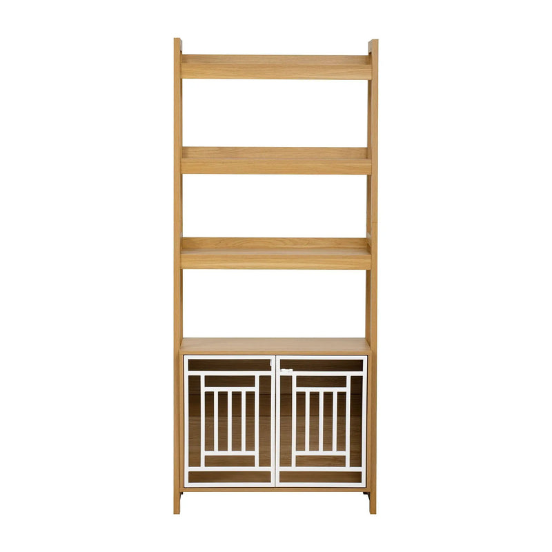 Modern Furniture Style 2 In 1 Pet Friendly Dog Crate Ladder Bookcase - Ancient Oak by Unique Piece Furniture