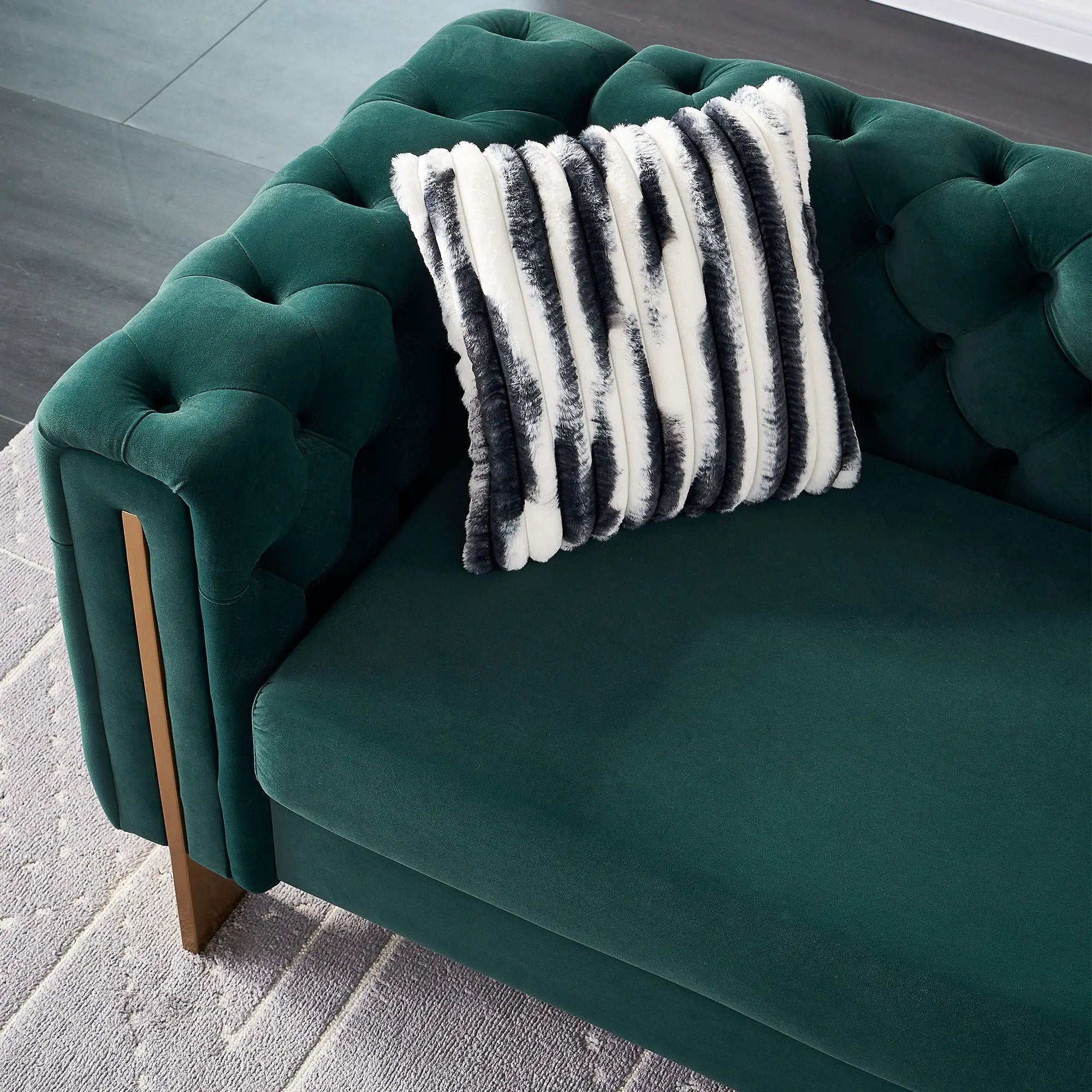 Chesterfield - Modern Tufted Living Room Sofa, 84.25''W Couch by Unique Piece Furniture
