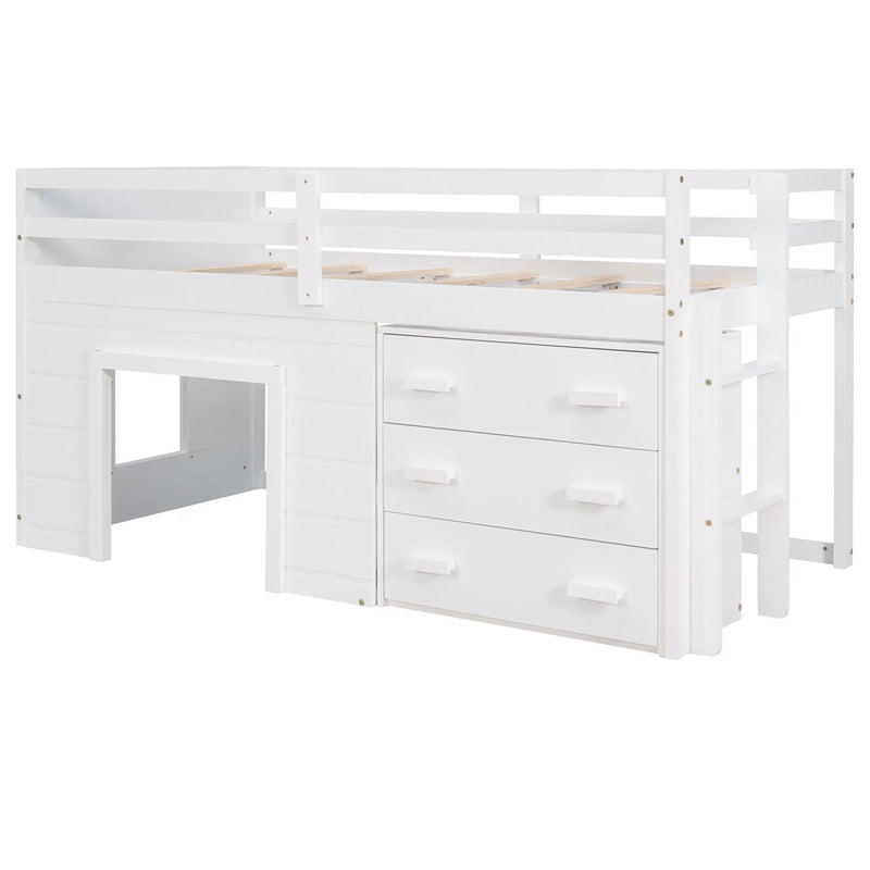 Loft Bed With Cabinet And Shelf by Unique Piece Furniture