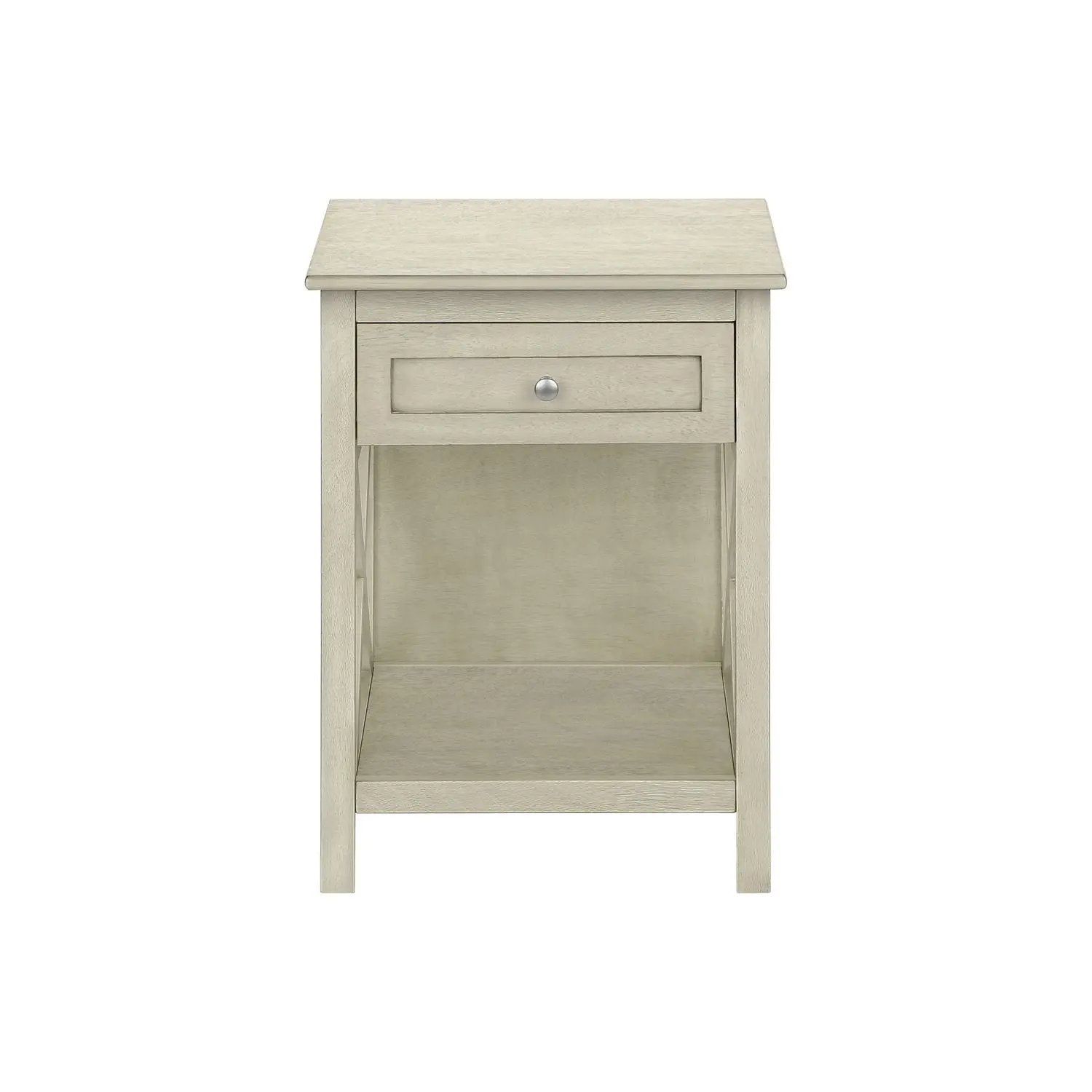 Accent End Table, 2 Tier, Storage Drawer, Transitional Style by Unique Piece Furniture