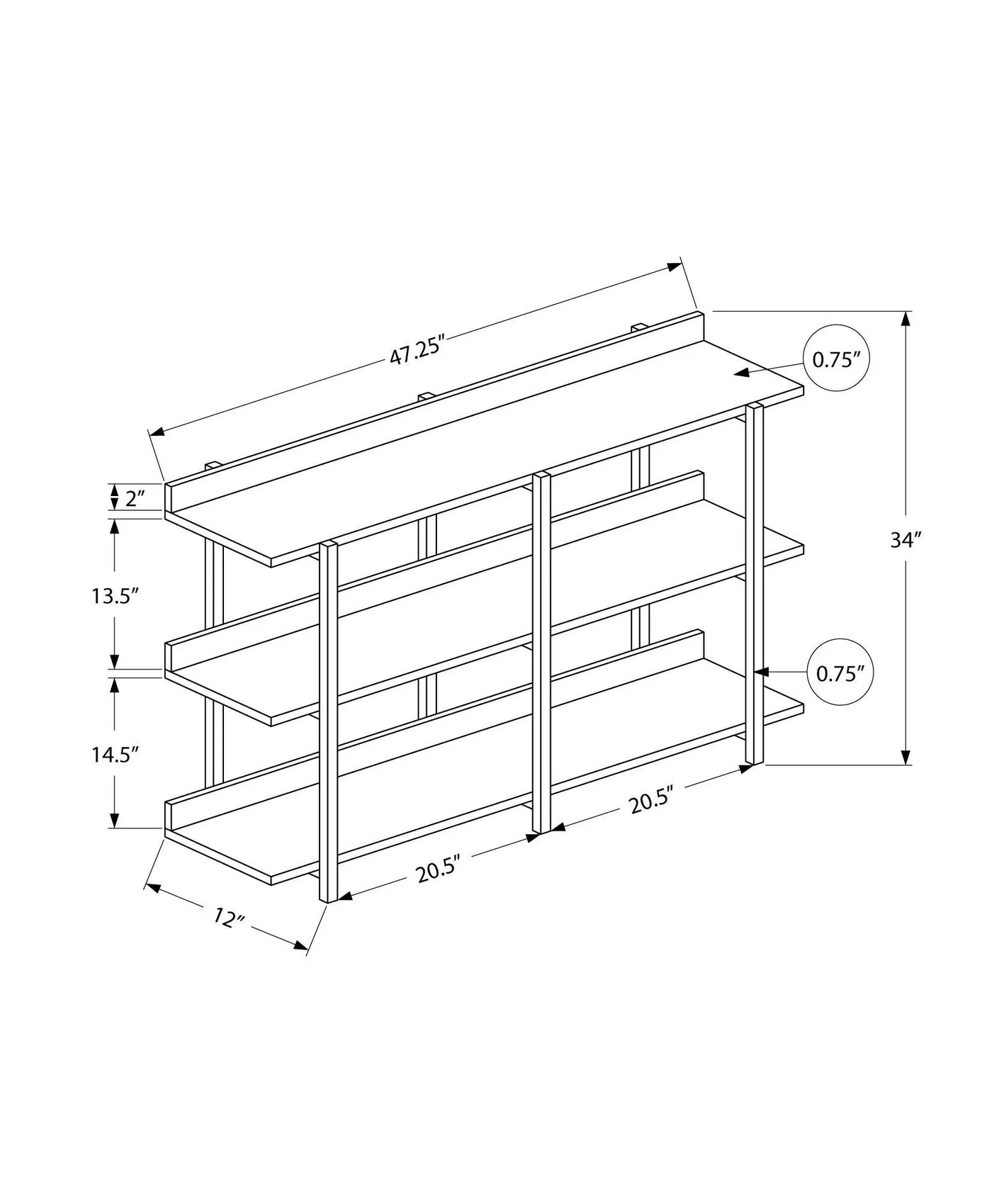 Accent Console Table for Entryway, Symmetrical Display by HouseOfZazla