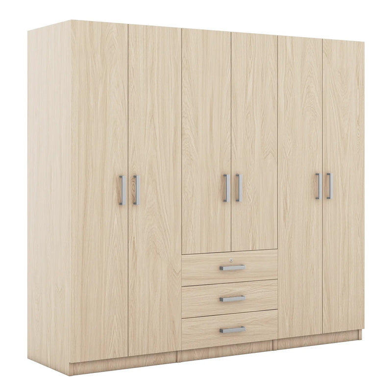 6-Doors Wooden Wardrobe Storage for Bedroom by HouseOfZazla