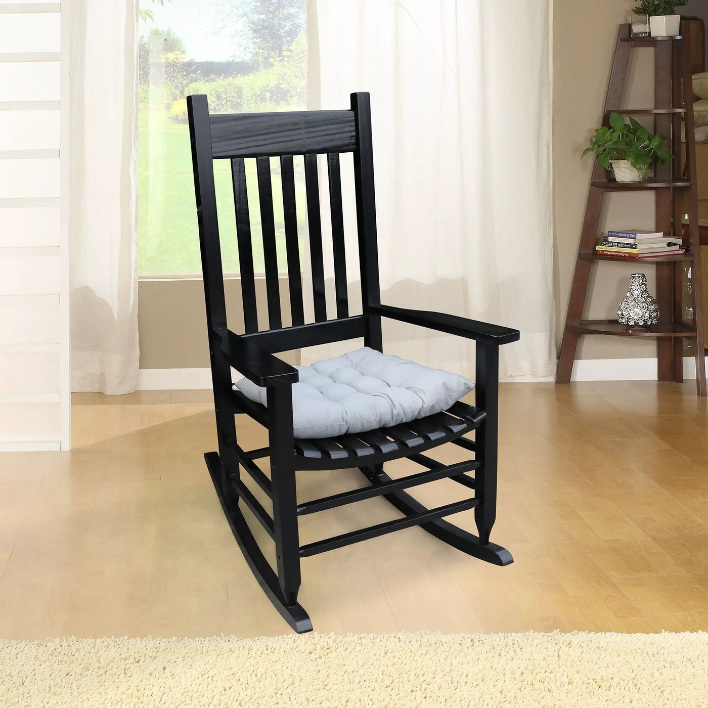 Classic Wooden Porch Rocker Chair Populus Wood Comfortable Design by HouseOfZazla
