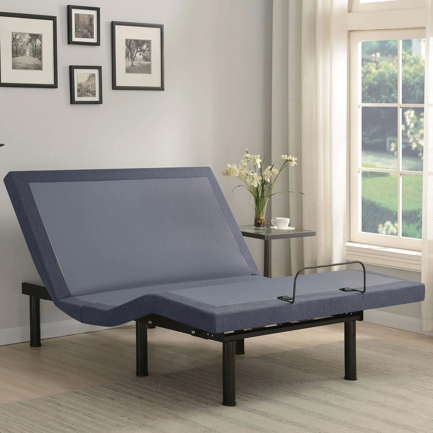 Kelven - Adjustable Bed Base With Wireless Remote And Dual Massage Motors by HouseOfZazla