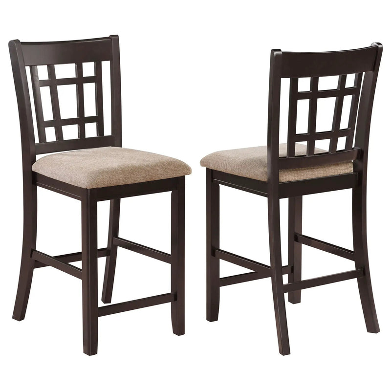 Lavon Wood Counter Height Dining Chair Tan and Espresso (Set of 2) by Unique Piece Furniture