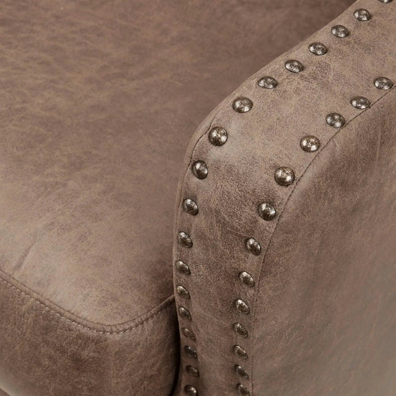 Shasta - Accent Chair With And Nail Buttons - Brown by Unique Piece Furniture