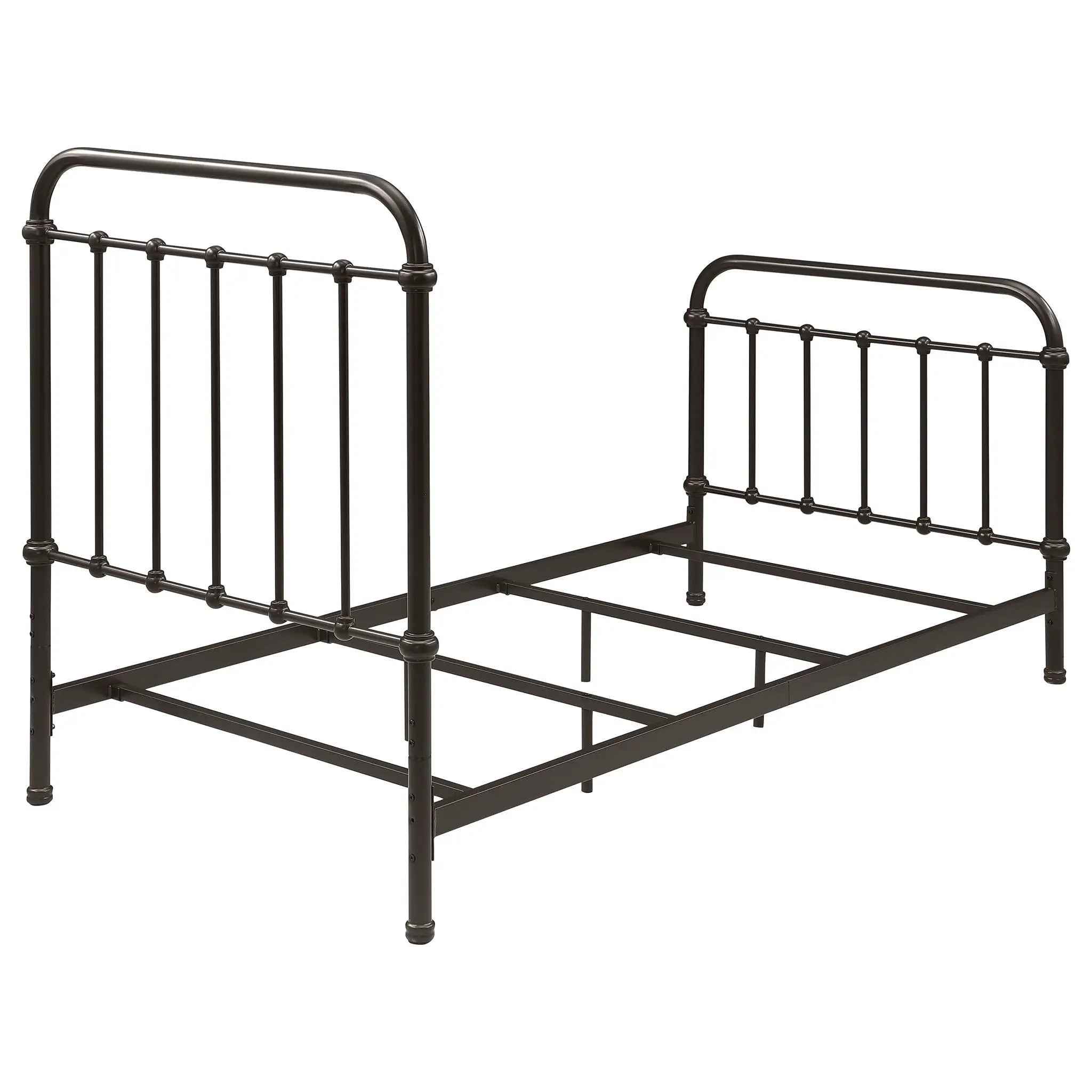 Livingston Metal Twin Open Frame Bed Dark Bronze by Unique Piece Furniture