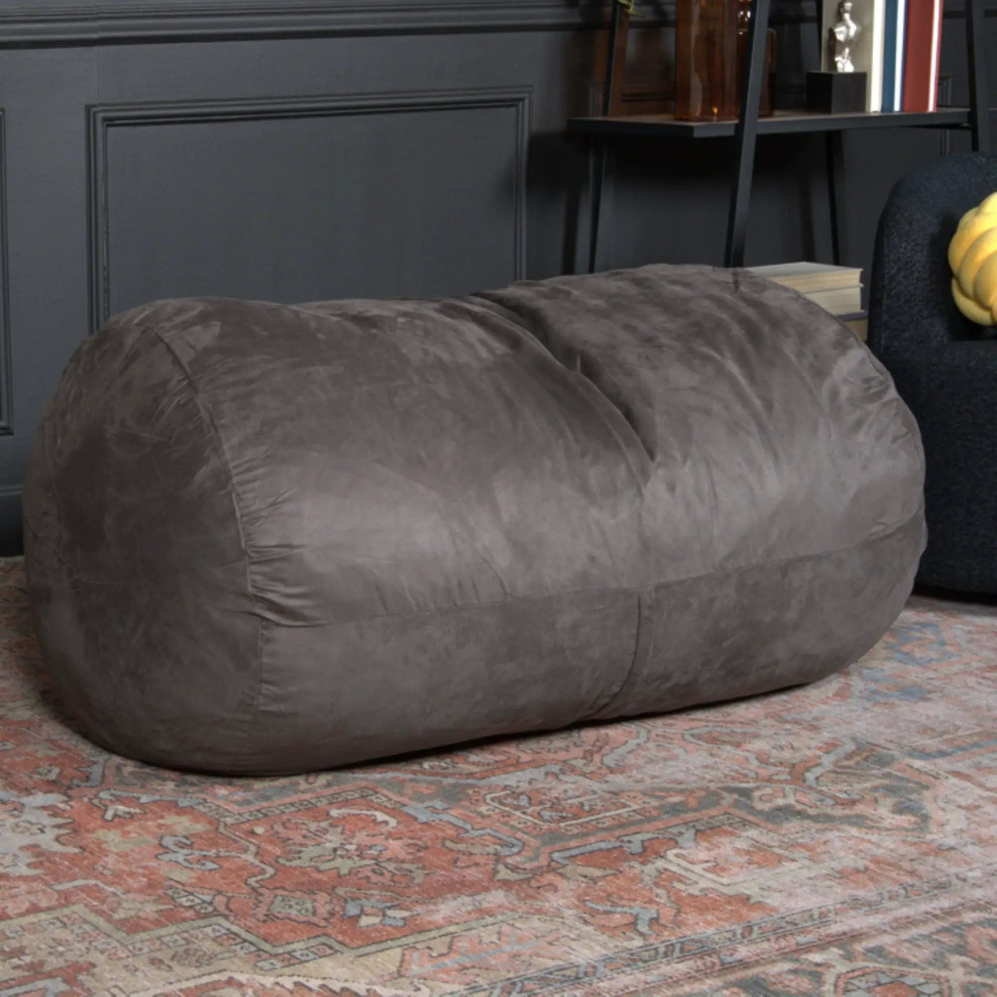 Michael - Modern Cylindrical Suede Bean Bag Chair by HouseOfZazla