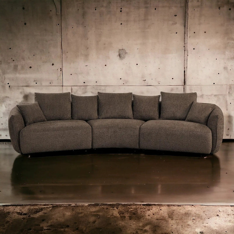 Bash - Anthology Boucle Sofa With Pillows - Brown by Unique Piece Furniture