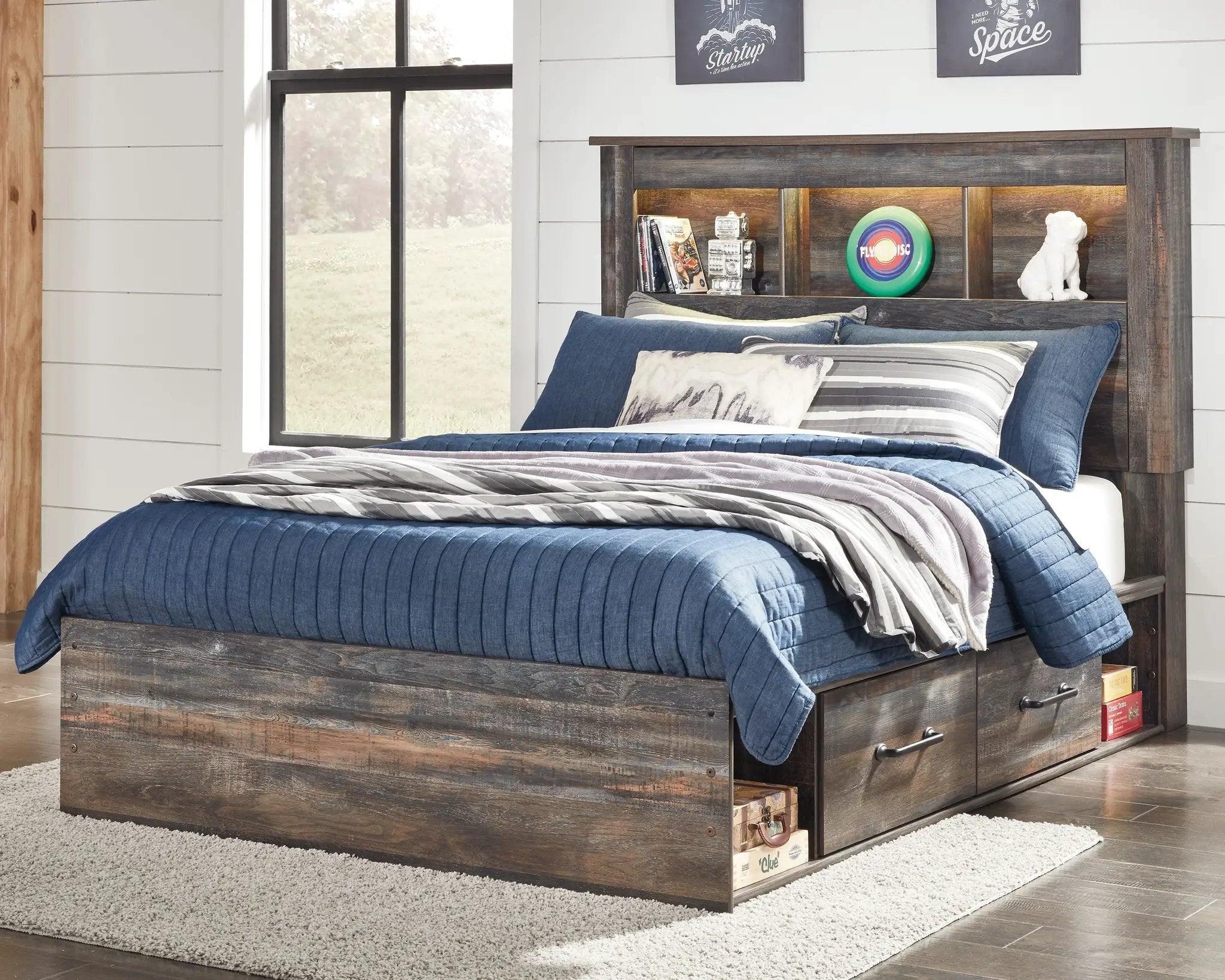 Drystan - Panel Bookcase Bed by Unique Piece Furniture