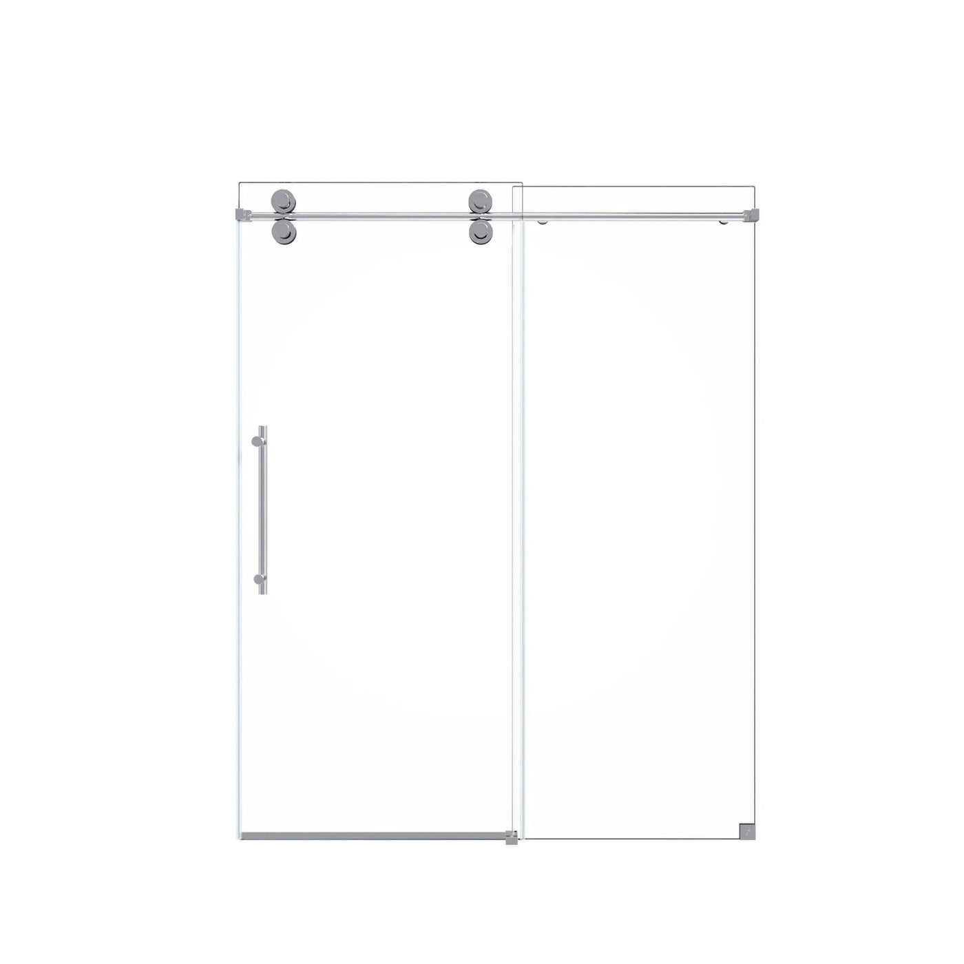 Frameless Single Sliding Shower Door With Clear Tempered Glass by HouseOfZazla