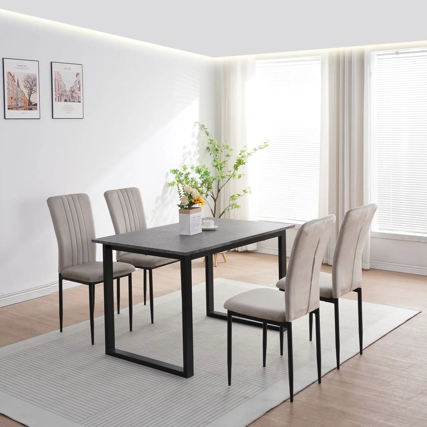 Velvet Dining Chairs For Dining Room (Set of 4) by Unique Piece Furniture