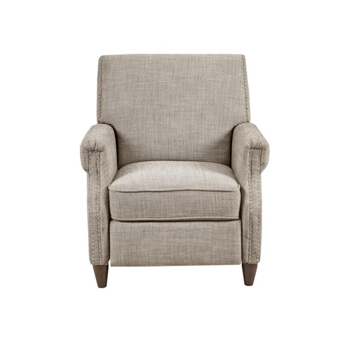Sand Push Back Recliner with Manual Reclining Function - Nailhead Detail