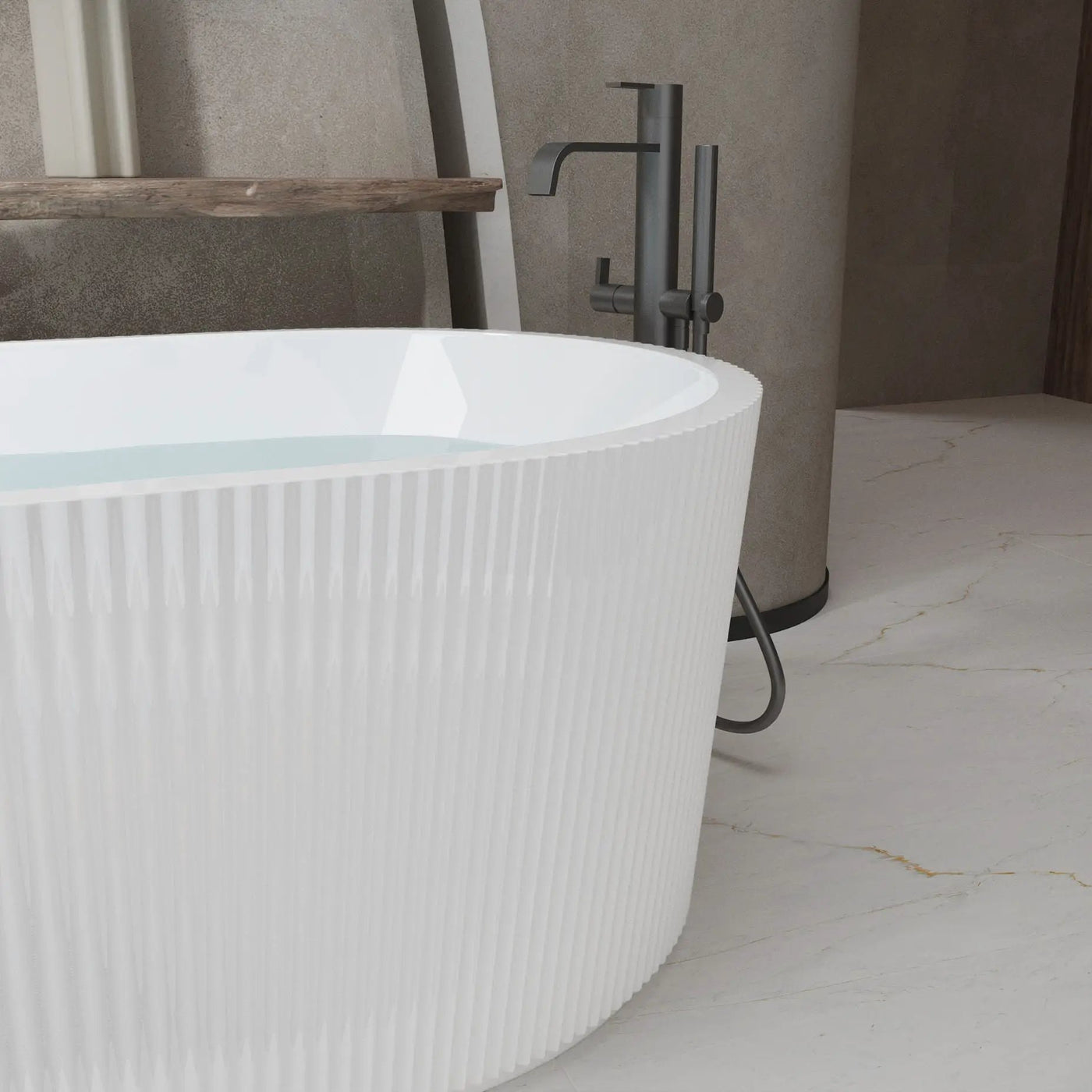 Linear Freestanding Soaker Tub by HouseOfZazla