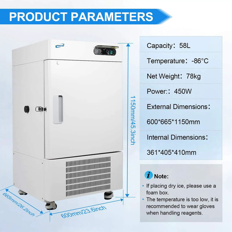 58L Ultra-Low Temperature Laboratory Freezer With Precision Cooling (SAK37621) by SAKSBY WHOLESALE