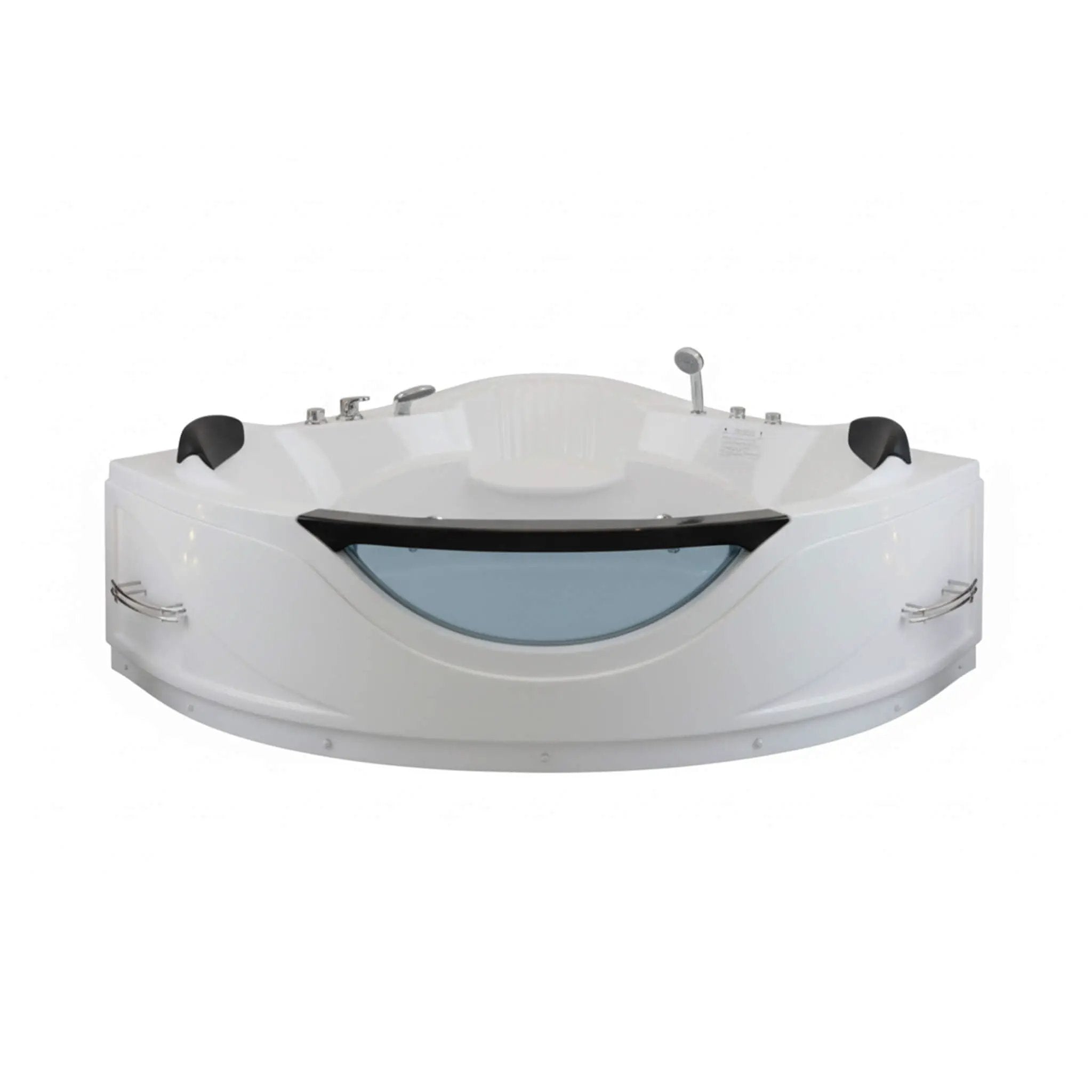 Nuvia Celestia 59-Inch 2-Person Luxury Corner Whirlpool Jetted Bathtub (SAK97310) by SAKSBY WHOLESALE