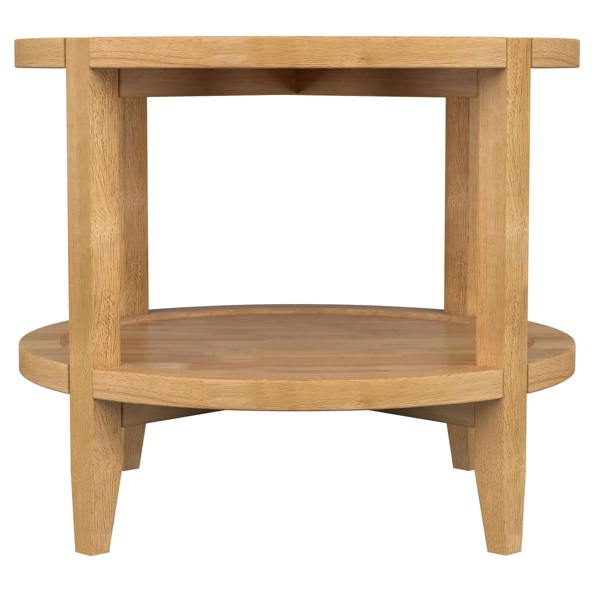 Camillo 2-piece Round Coffee and End Table Set Maple by Unique Piece Furniture