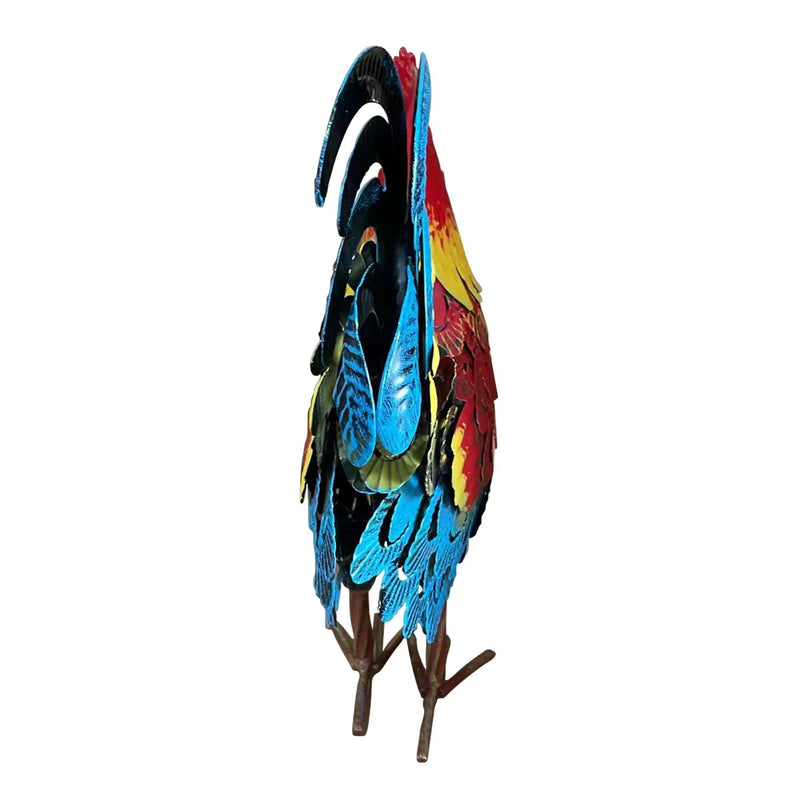 Wrought-Iron Rooster Garden Statue by HouseOfZazla