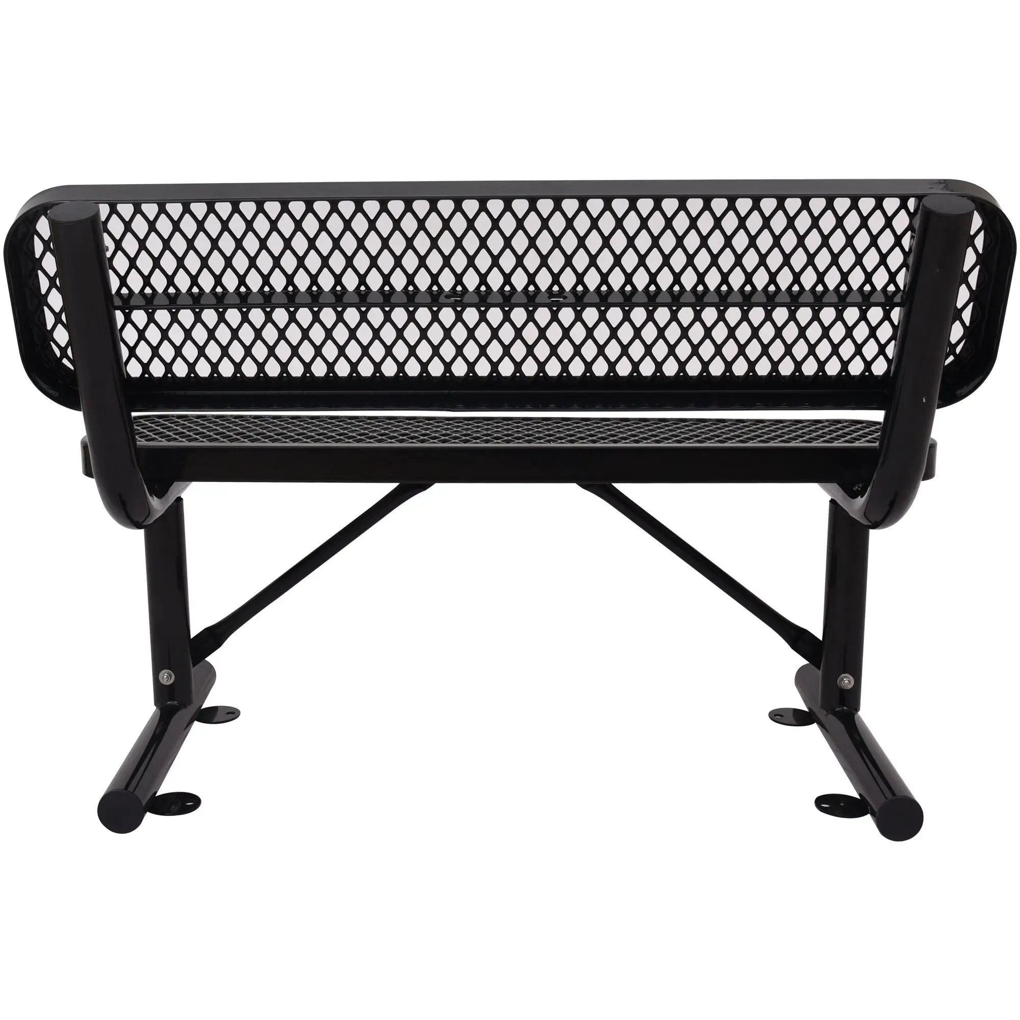 6' Outdoor Steel Bench With Backrest by Unique Piece Furniture