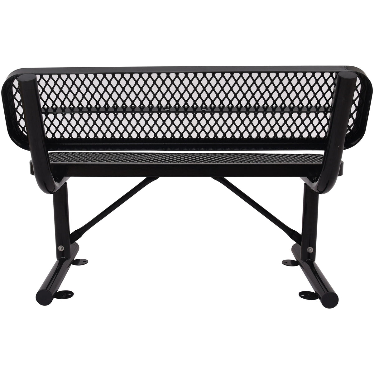 6' Outdoor Steel Bench With Backrest, photo 14 of 36