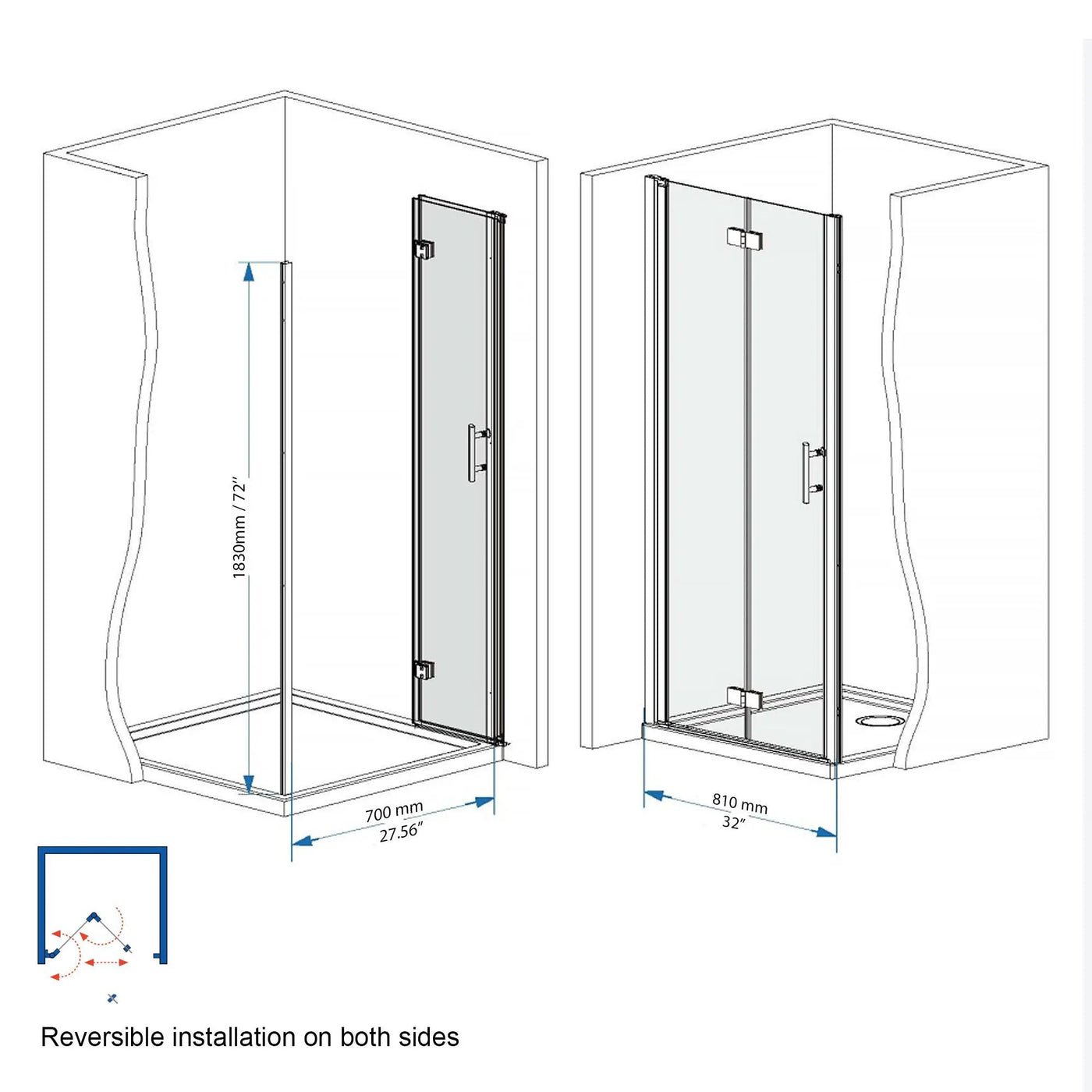 Bifold Shower Door by HouseOfZazla