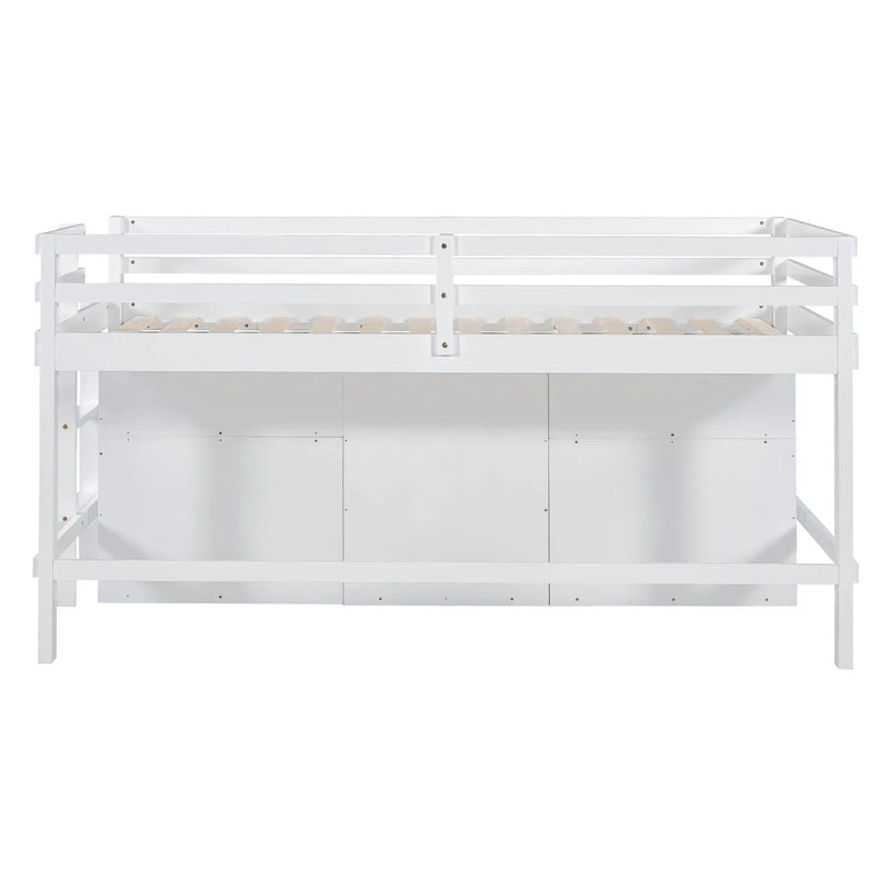 Loft Bed With 4 Drawers, Underneath Cabinet And Shelves by Unique Piece Furniture