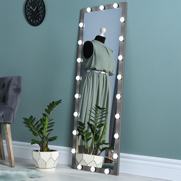 Full Length Mirror with Lights and Touch Control – Pearl Silver, Black, or Pink, photo 18 of 40