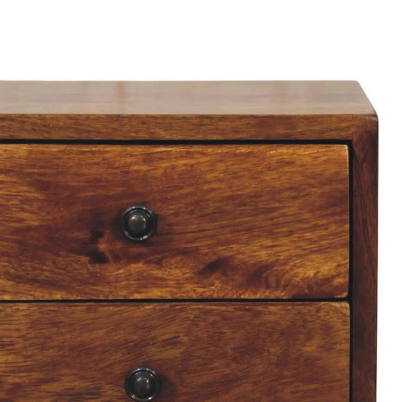 Solid Wood Solis Chestnut Wall-Mounted Nightstand by HouseOfZazla