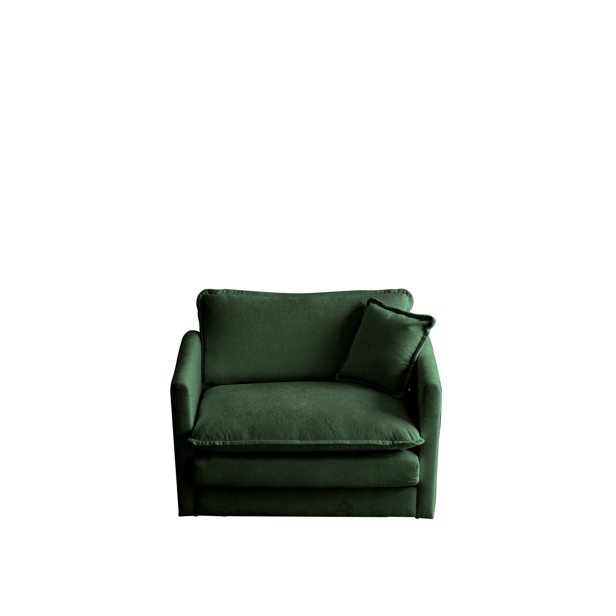 2-Piece Upholstered Sectional Sofa Set in Green Chenille by HouseOfZazla