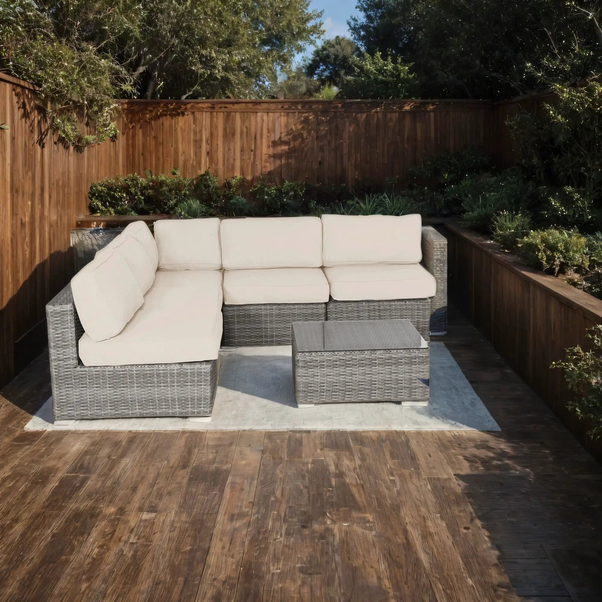 Seating Set With Cushions Handcrafted Wicker Design by Unique Piece Furniture